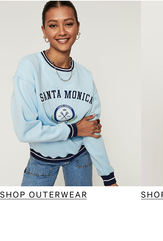 Shop Outerwear. Shop Jumpers, Hoodies, Crews, Track Pants, Jackets & Knitwear