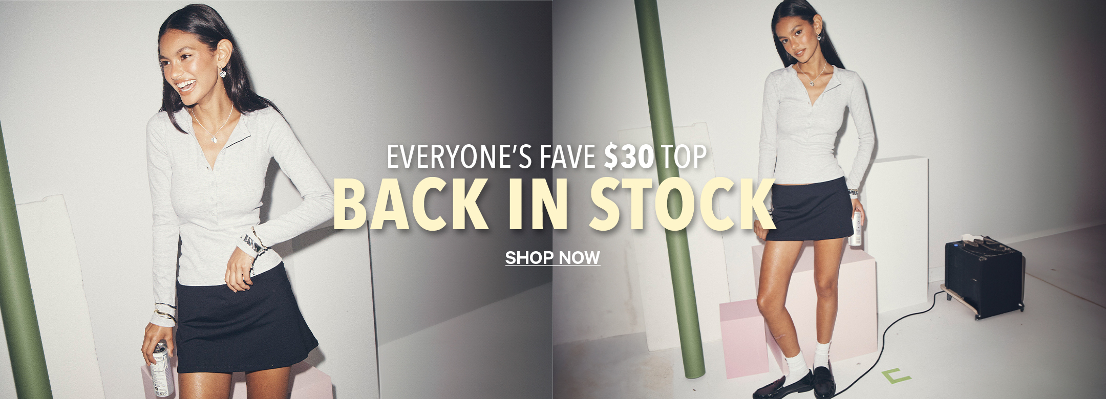 Back In Stock. Shop Now to avoid FOMO 