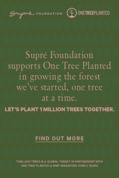 One Tree Planted x Supre Foundation. Find Out More 