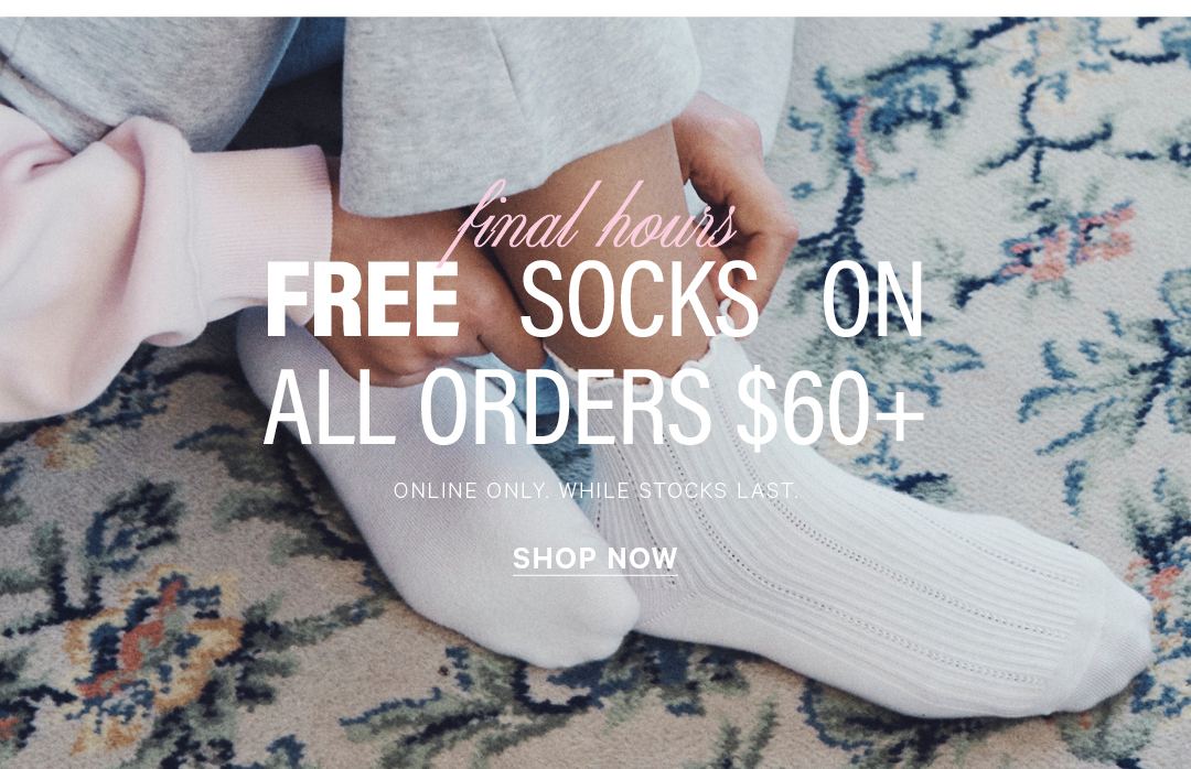FREE Socks On All Orders $60+