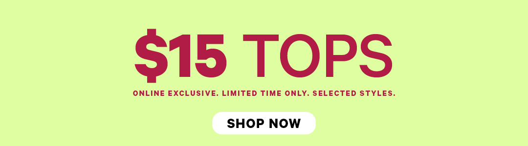 Shop Hot Offer: $15 Tops at Supre. T&Cs Apply