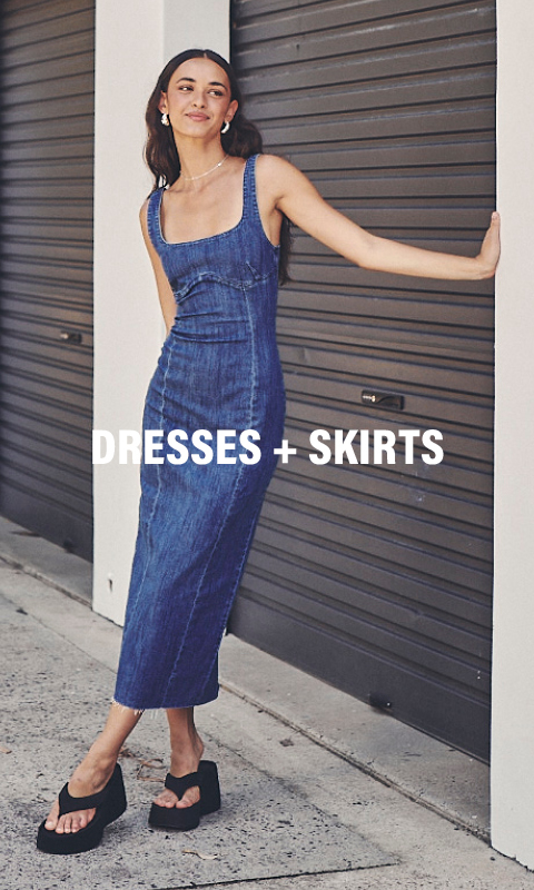 Shop Denim Dresses and Skirts at Supre