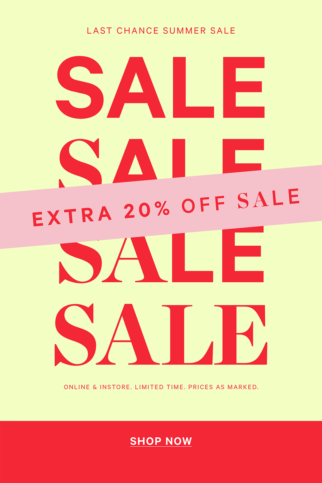 Extra 20% Off Sale! Online & Instore*